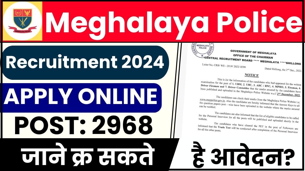 Meghalaya Police Recruitment 2024