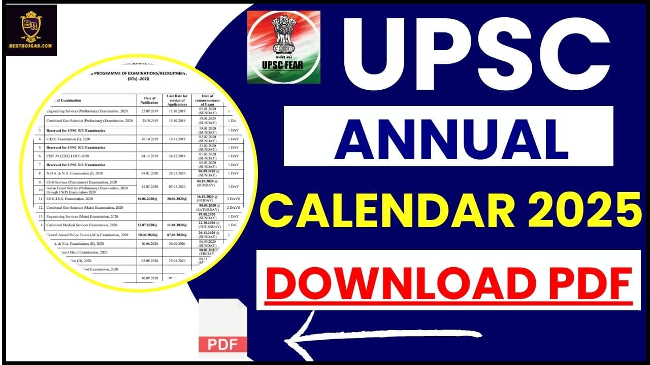 UPSC Calendar 2025