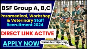 BSF Group A B C Paramedical Recruitment 2024 : BSF की ग्रुप A B C पैरा मेडिकल, वर्कशॉप और वेटरनिरी की नई भर्ती जारी, जाने आवेदन प्रक्रिया और अंतिम तिथि ?